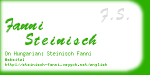 fanni steinisch business card